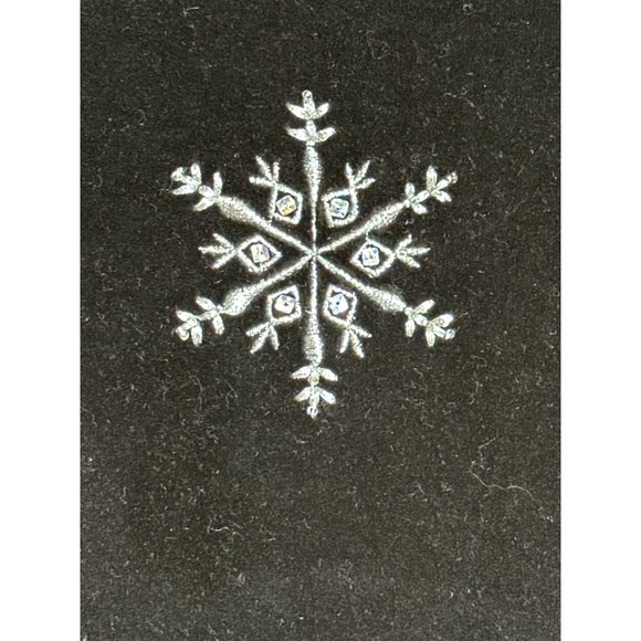 Bechamel Woman size 1X black velour sequin snowflakes holiday party top - Picture 2 of 6